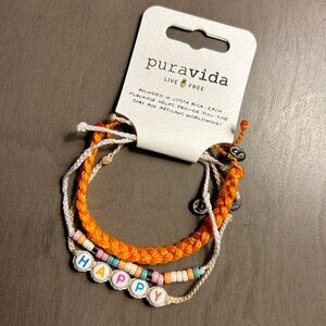Pura Vida Live Free Happy Feeling Pack Bracelet Set